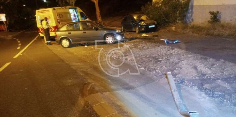 Imagen del vehículo siniestrado esta madrugada en el Valle de Jinámar/TA.